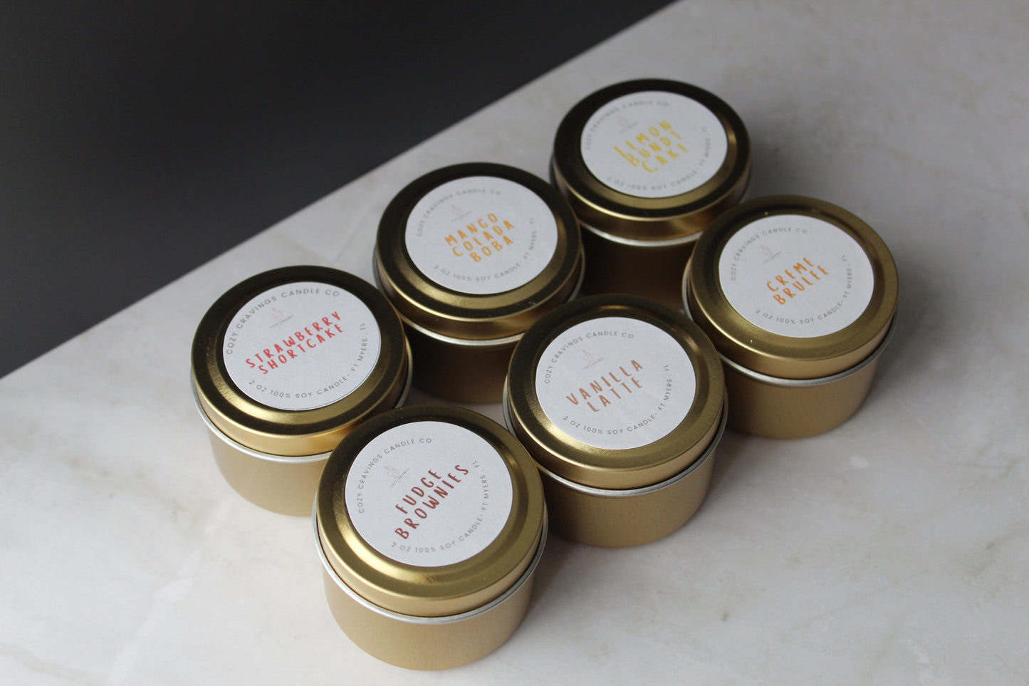 Custom Mini Candle Favors – 2oz Personalized Soy Candles for Weddings, Bridal Showers & Events