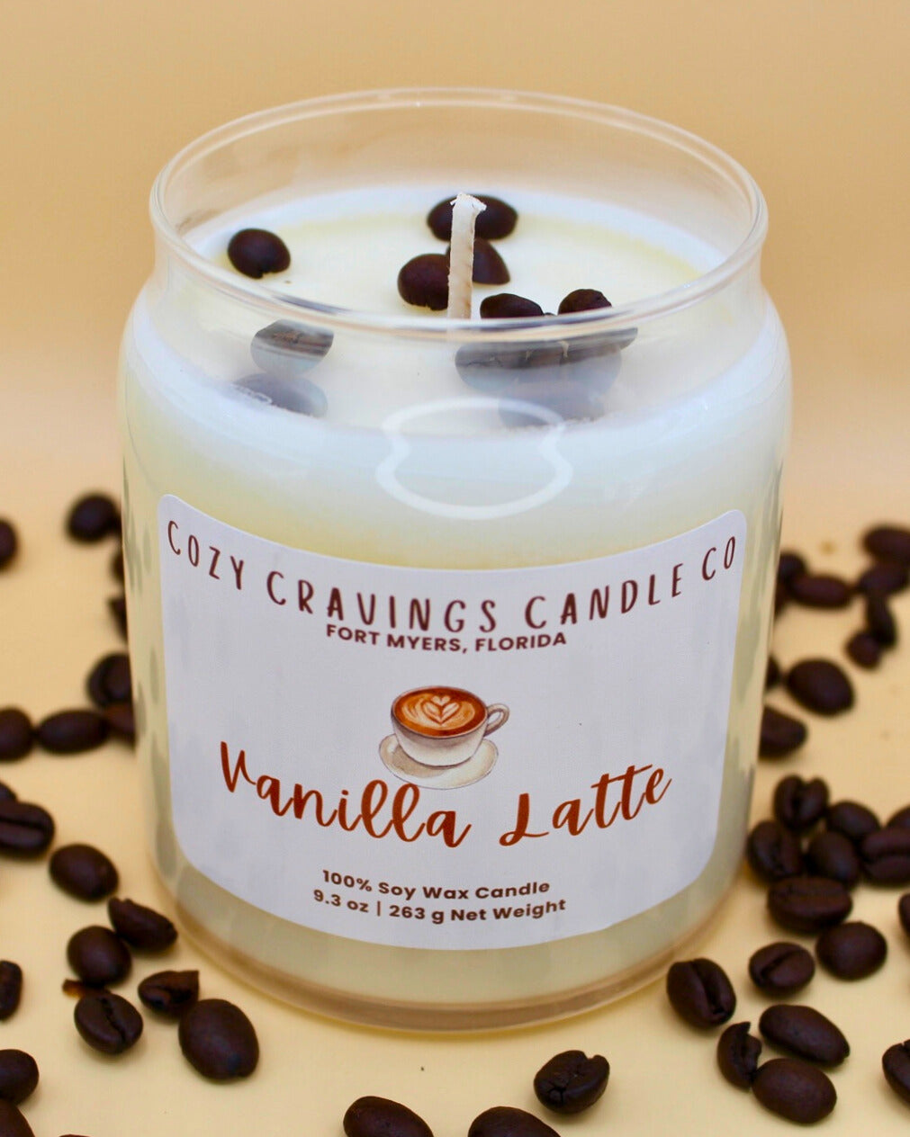 Vanilla Latte 100% Soy Wax Candle