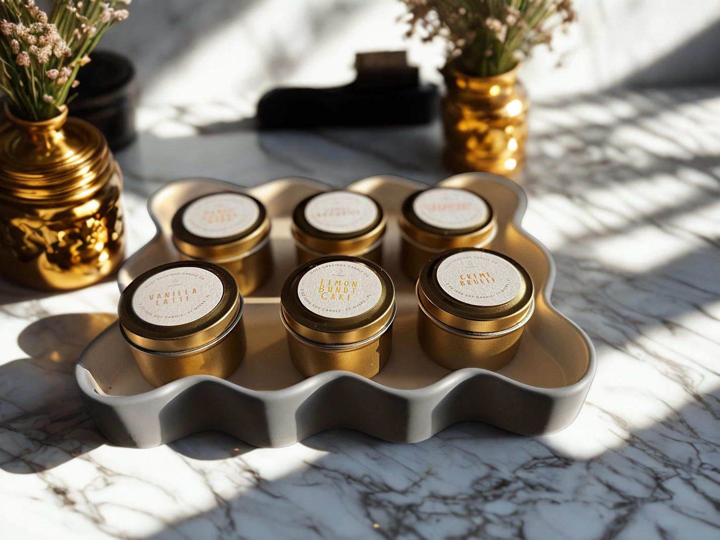 Custom Mini Candle Favors – 2oz Personalized Soy Candles for Weddings, Bridal Showers & Events