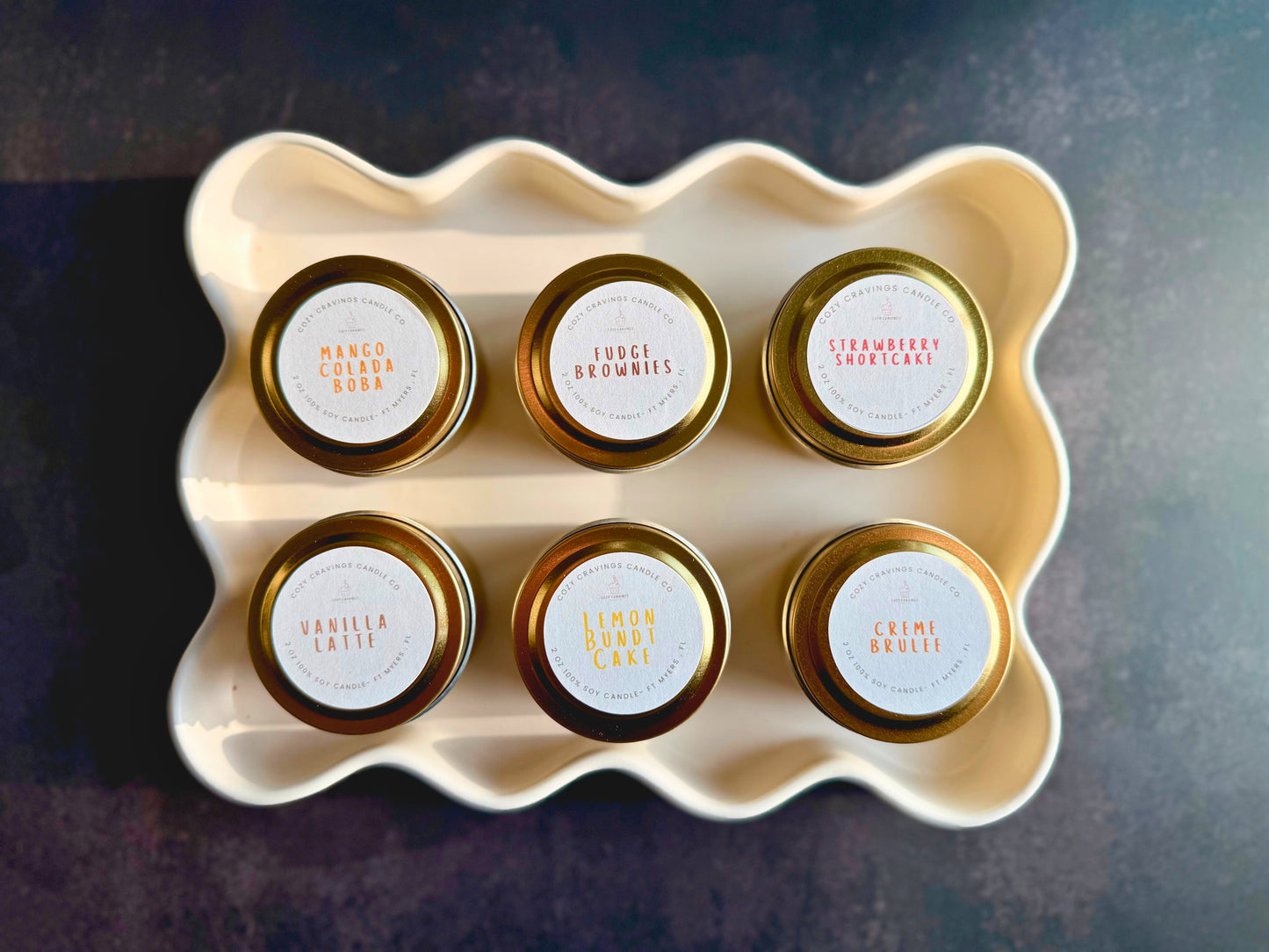 Custom Mini Candle Favors – 2oz Personalized Soy Candles for Weddings, Bridal Showers & Events
