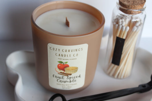 Fruit Spiced Crumble 100%  Soy Wax Candle