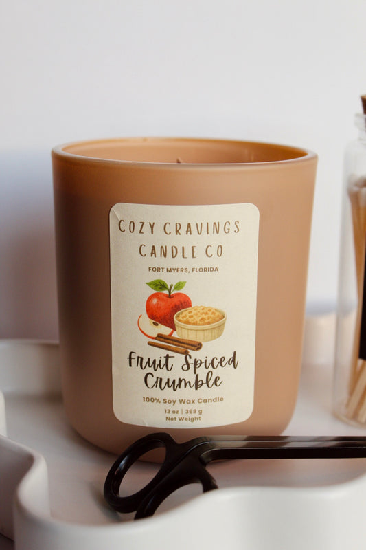 Fruit Spiced Crumble 100%  Soy Wax Candle