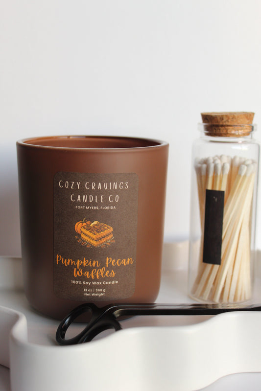 Pumpkin Pecan Waffles 100%  Soy Wax Candle