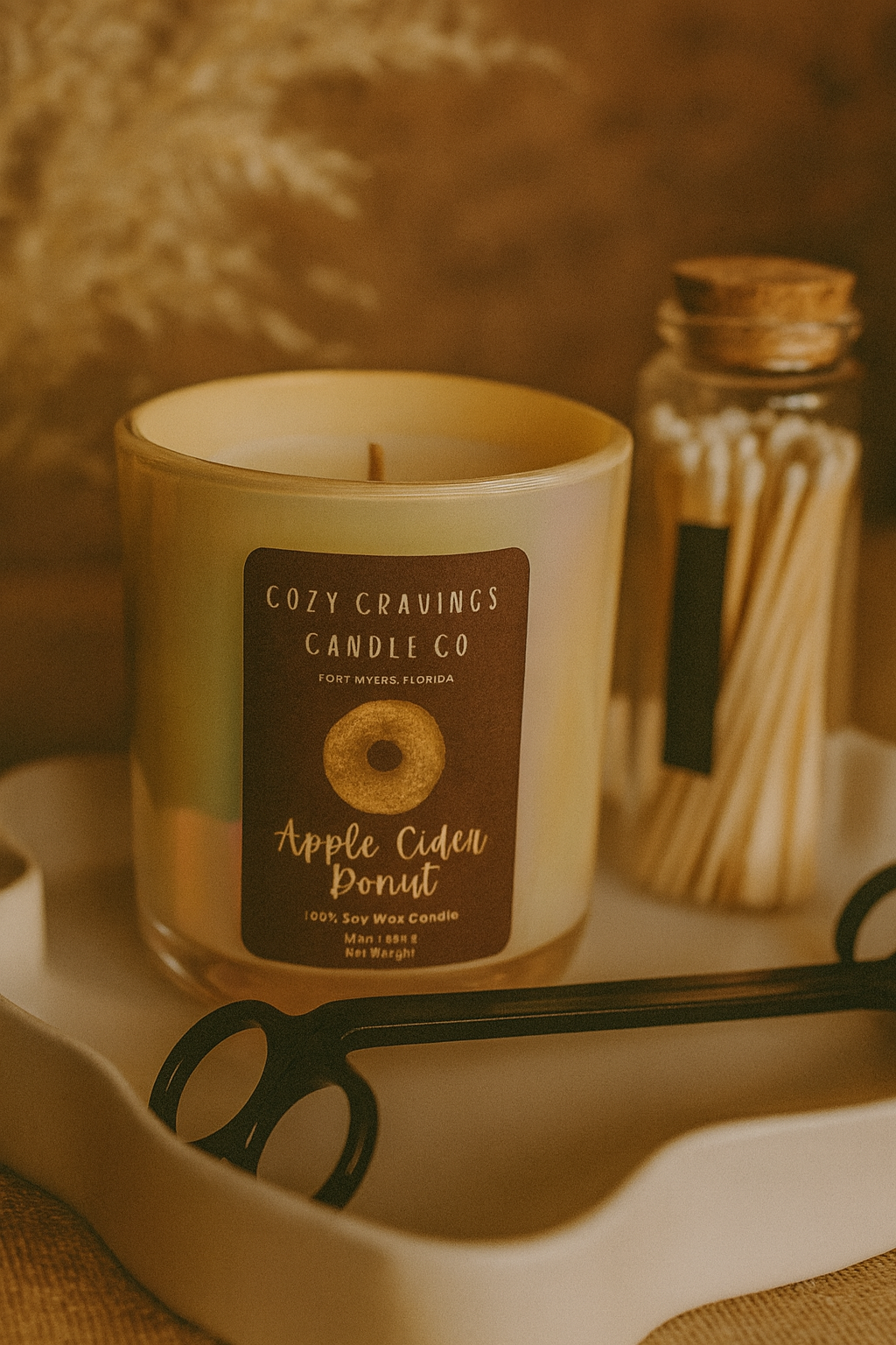 Apple Cider Donut 100%  Soy Wax Candle