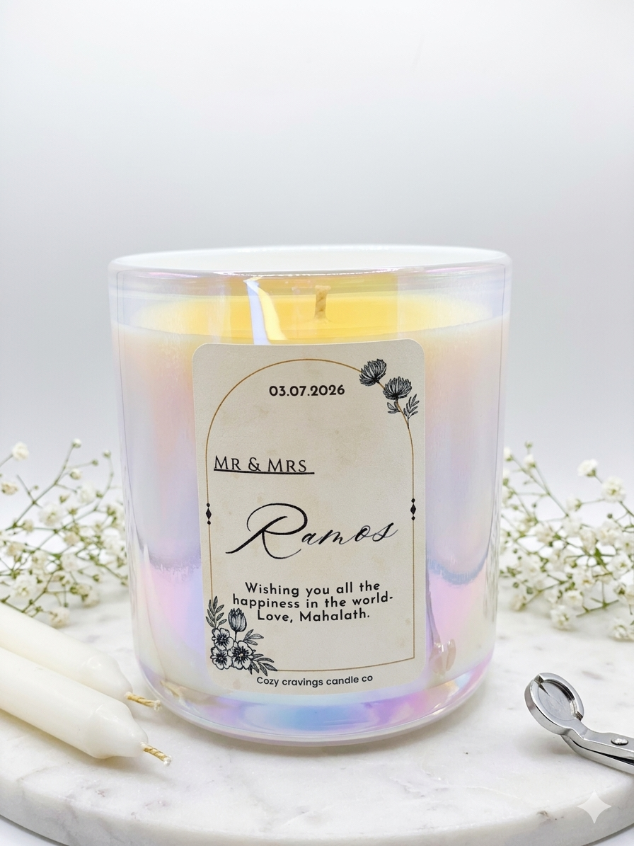 Custom Wedding Keepsake Candle