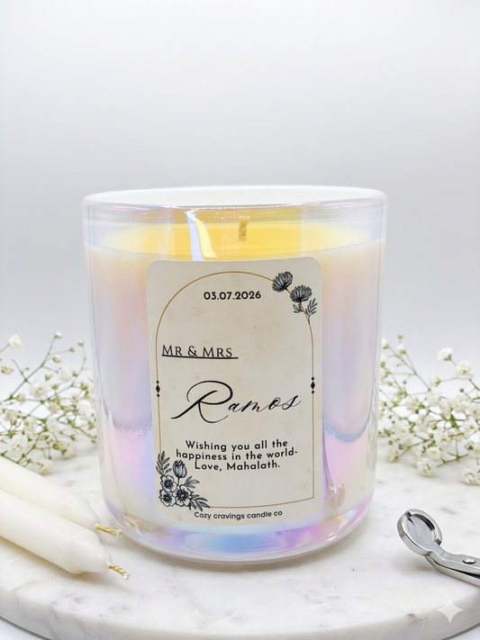 Custom Wedding Keepsake Candle