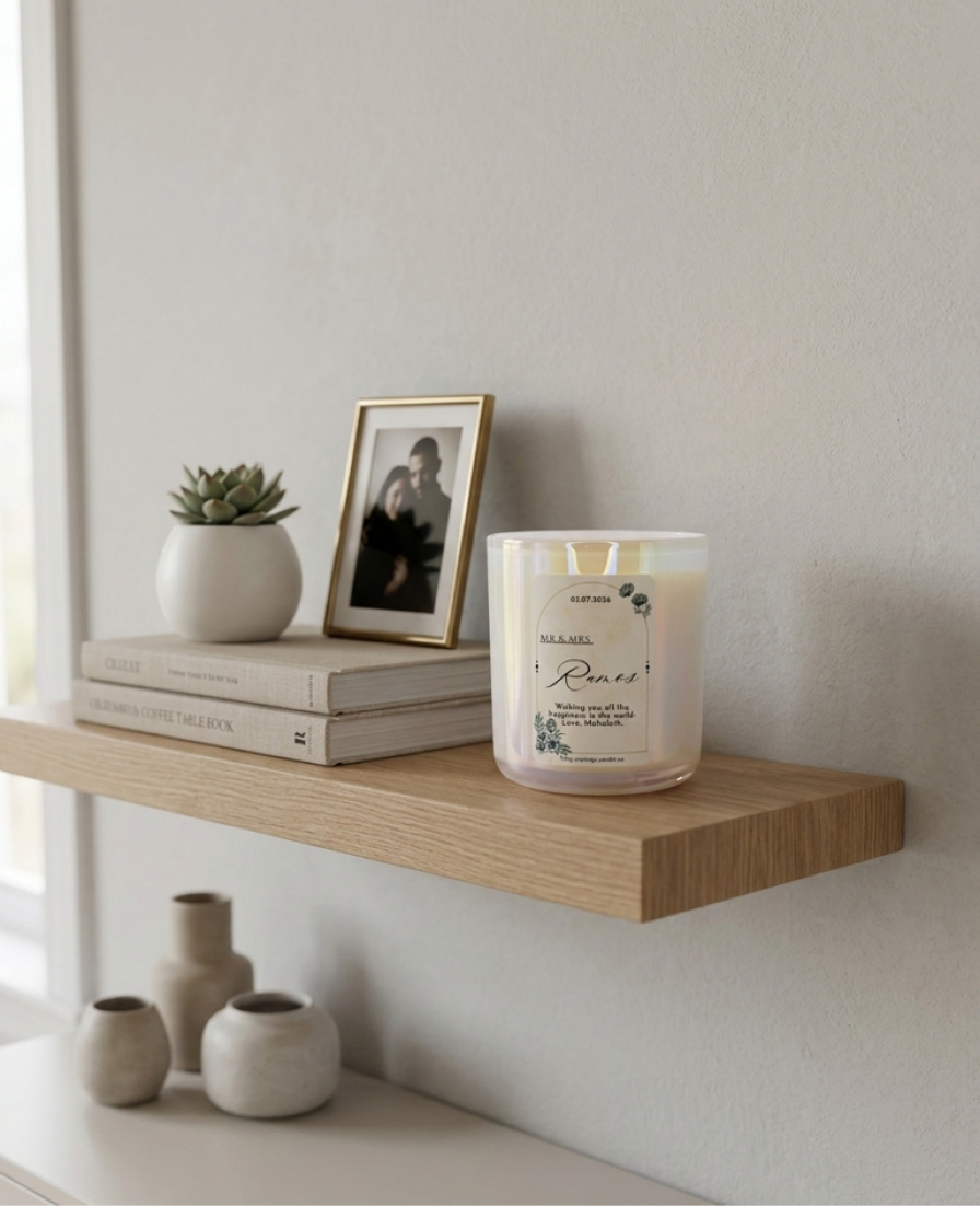 Custom Wedding Keepsake Candle