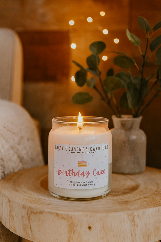 Birthday Cake 100% Soy Wax Candle