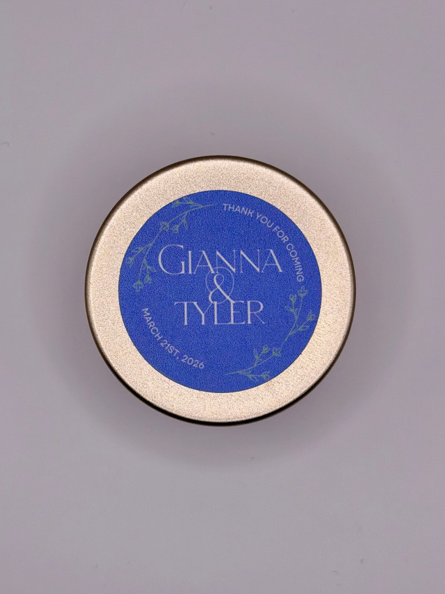 Custom Mini Candle Favors – 2oz Personalized Soy Candles for Weddings, Bridal Showers & Events