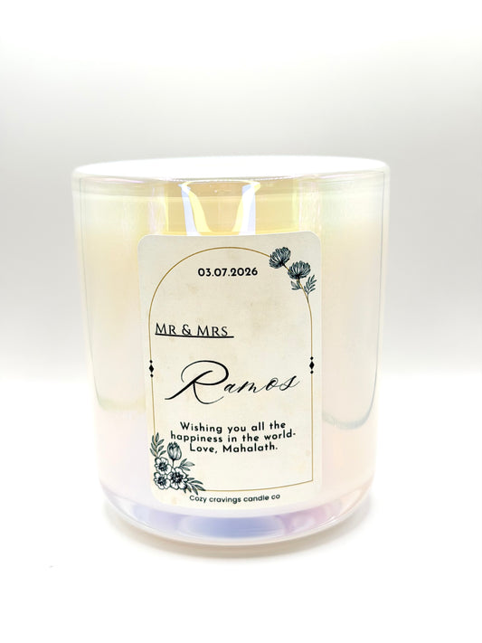 Custom Wedding Keepsake Candle