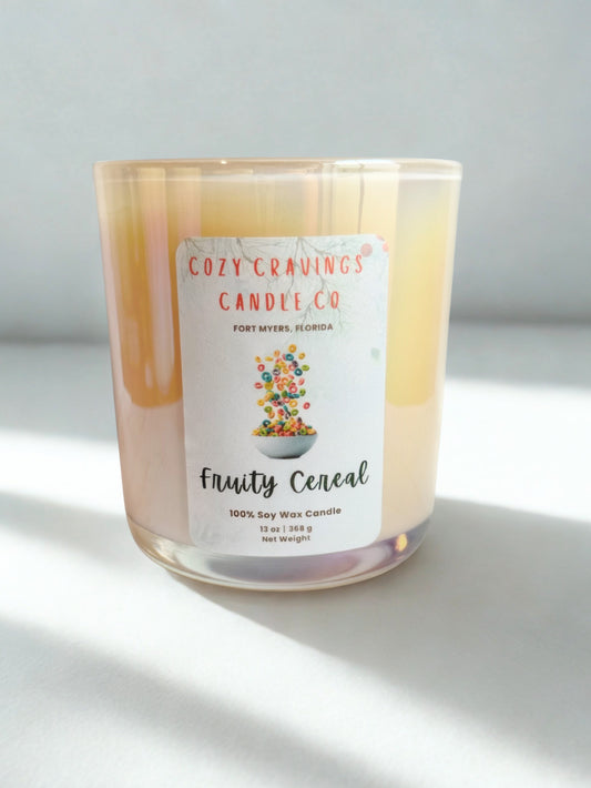 Fruity Cereal 100%  Soy Wax Candle
